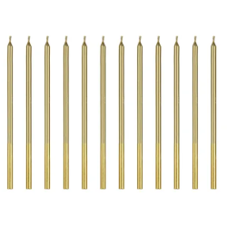 Gimtadienio žvakutės „Auksinės klasikinės“ (12 vnt, 14 cm) Gimtadienio žvakutės „Auksinės klasikinės“ (12 vnt, 14 cm)