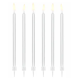 Gimtadienio žvakutės „Klasikinės baltos“ (12 vnt, 14 cm)