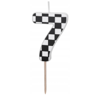 Gimtadienio žvakutė su languotos vėliavos raštu 7