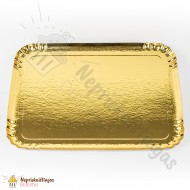 Užkandžių padėklas 34.5 x 26 cm. Auksinis Užkandžių padėklas 34.5 x 26 cm. Auksinis