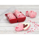 Daugkartinė Macarons dėžutė 6 vnt (tamsiai raudonu dugnu)