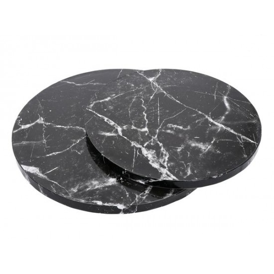Padėklas tortui 30 cm. Juodo marmuro spalva