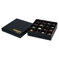 Dėžutė saldainiams " Chocolate handmade" 16 ertmių