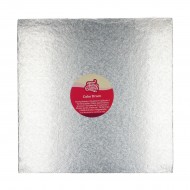 Kvadratinis padėklas tortui 22,5 x 22,5 cm. Sidabrinis