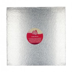 Kvadratinis padėklas tortui 22,5 x 22,5 cm. Sidabrinis Kvadratinis padėklas tortui 22,5 x 22,5 cm. Sidabrinis