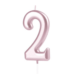 Rožinė žvakutė skaičius 2 Rožinė žvakutė skaičius 2