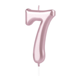 Rožinė žvakutė skaičius 7 Rožinė žvakutė skaičius 7