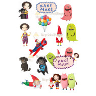 Valgomas paveiksliukas Kakė Makė ir draugai figūrėlės