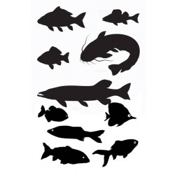 Valgomas paveiksliukas juodos žuvys